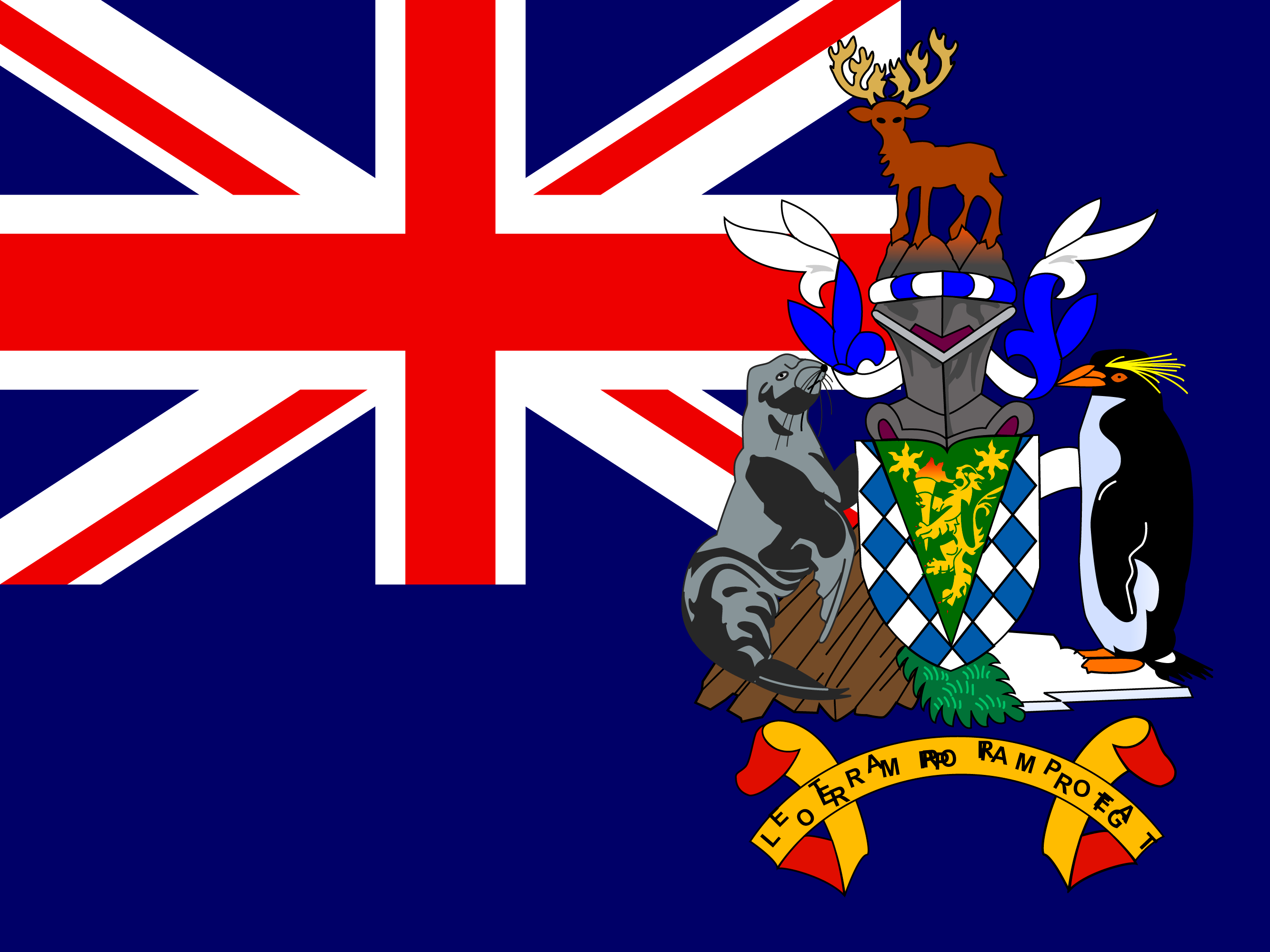 Drapeau de Géorgie du Sud et les îles Sandwich du Sud