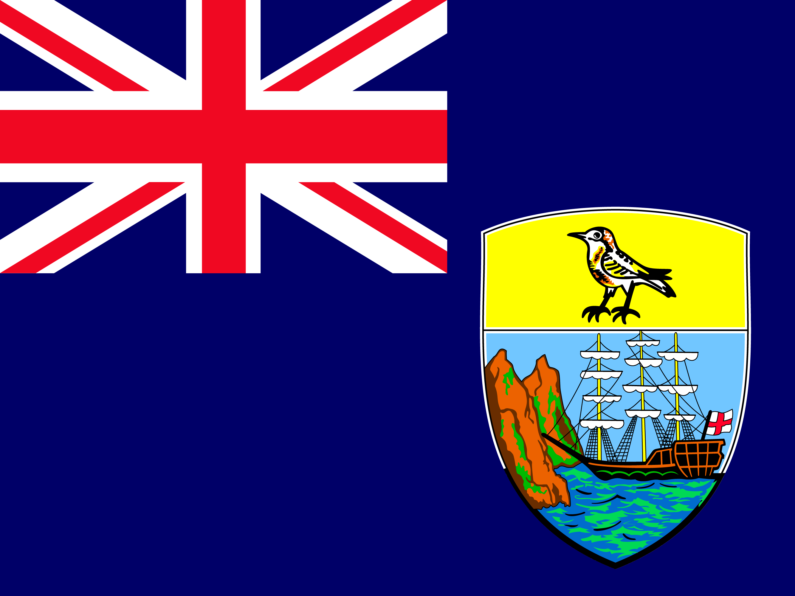 Drapeau de Sainte-Hélène, Ascension et Tristan da Cunha
