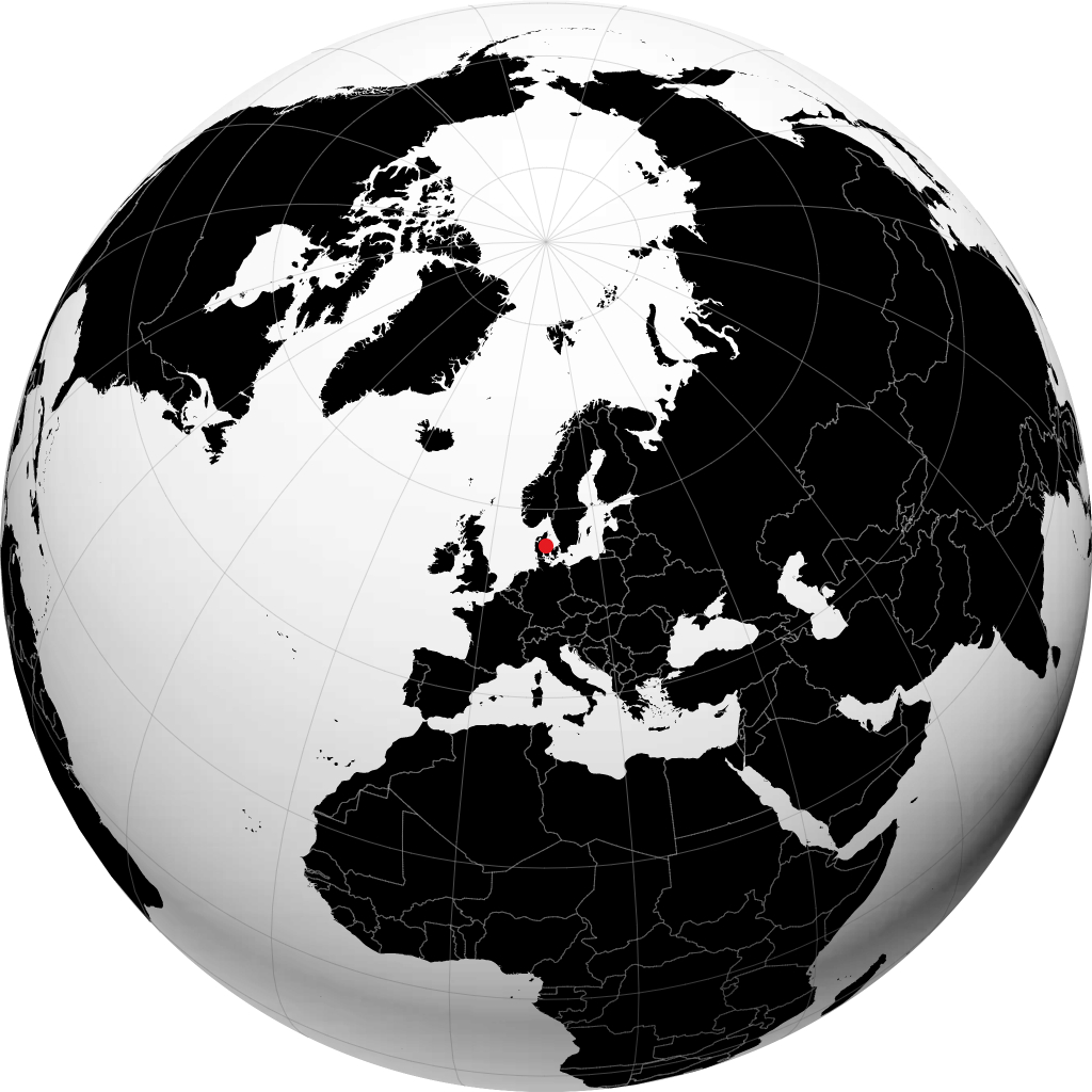 Aarhus sur le globe