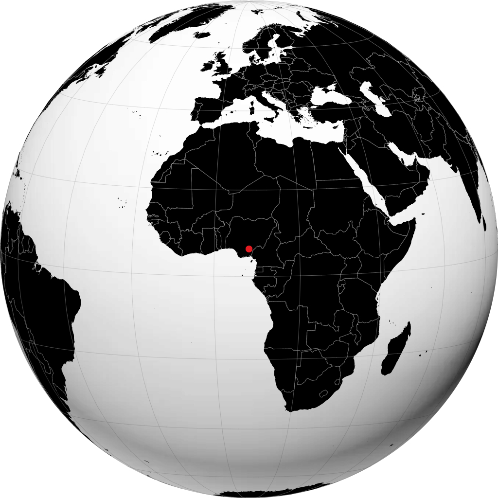 Abakaliki sur le globe