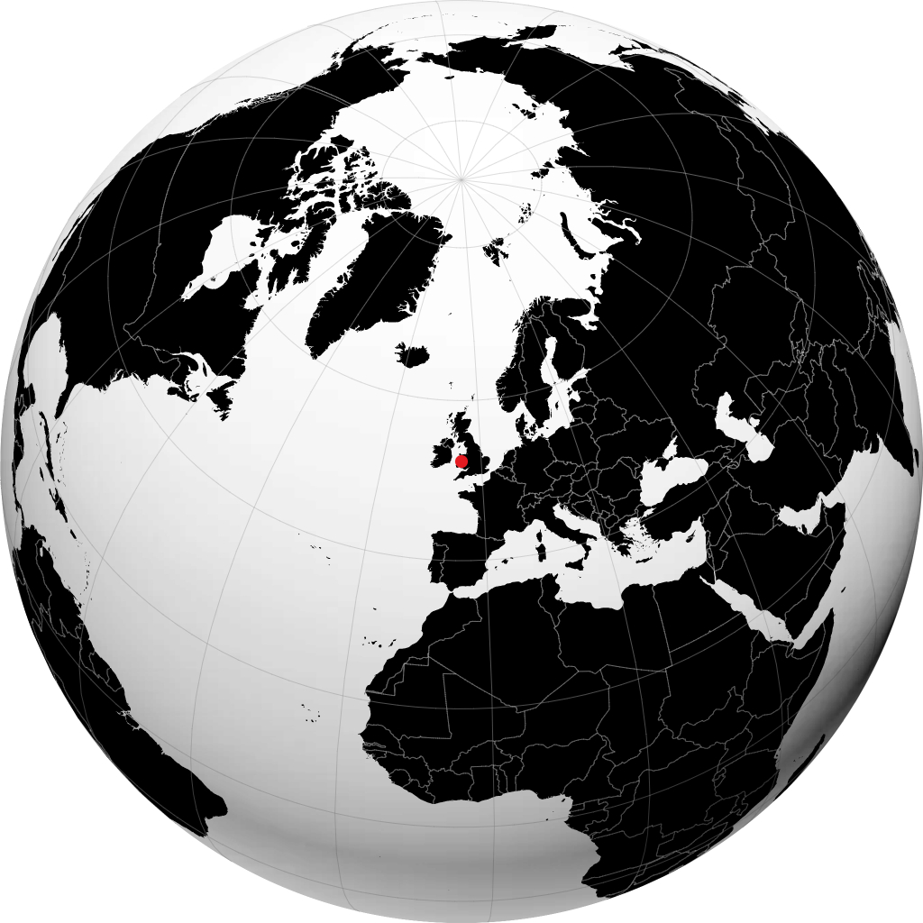 Aberystwyth sur le globe