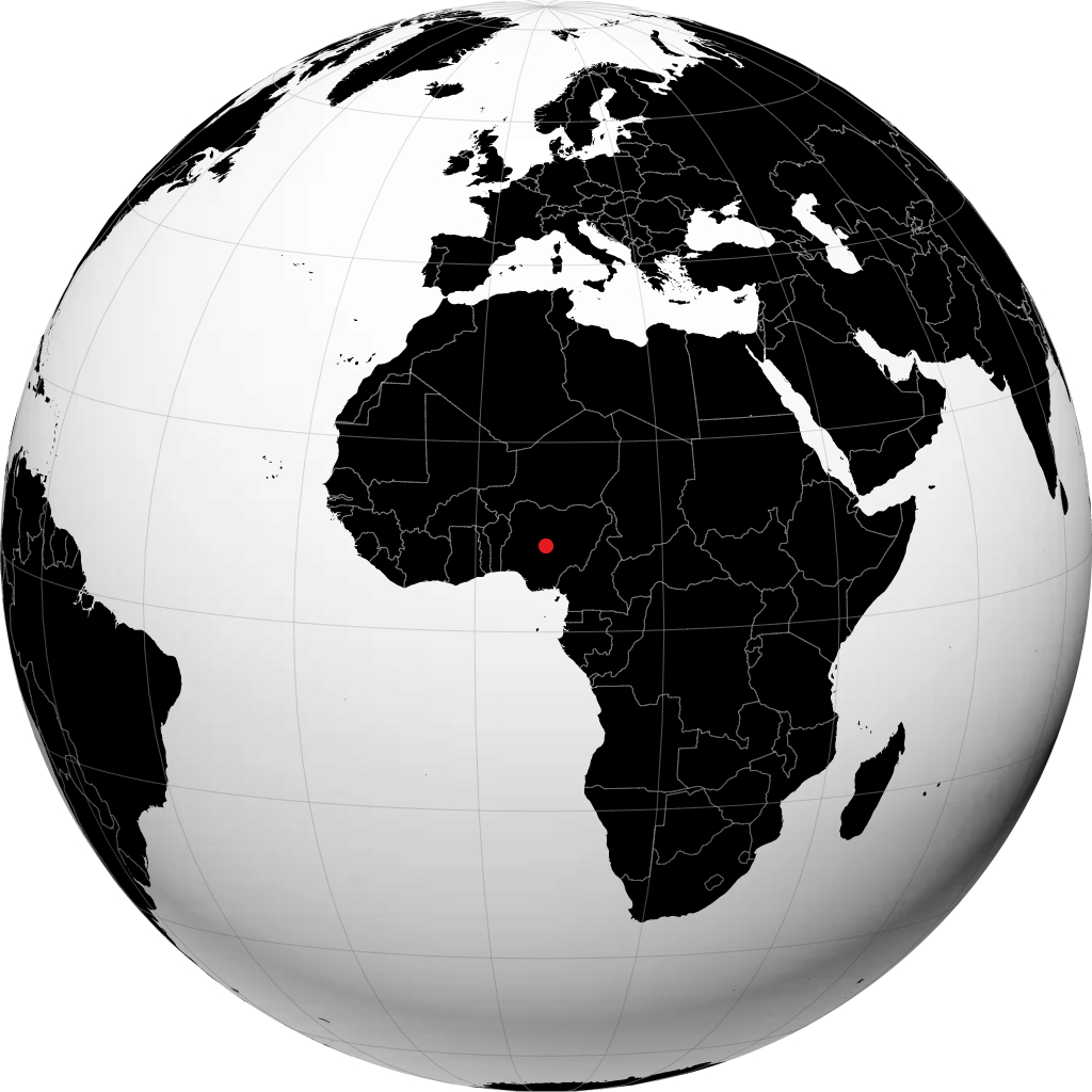 Abuja sur le globe