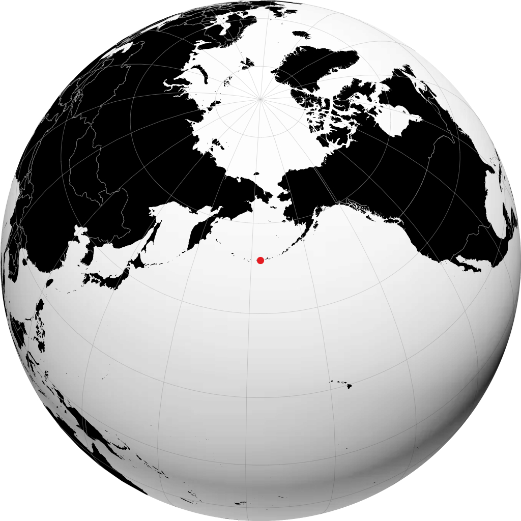 Adak sur le globe