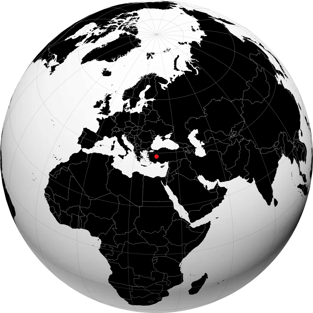 Afyonkarahisar sur le globe