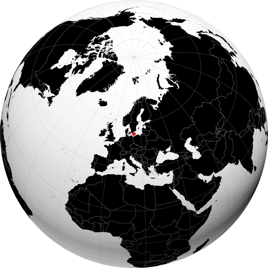 Akirkeby sur le globe