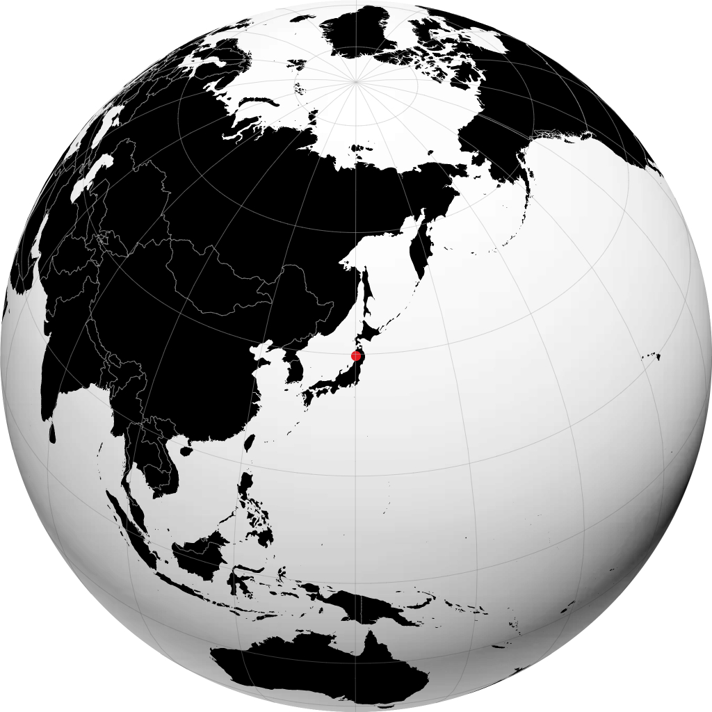 Akita sur le globe