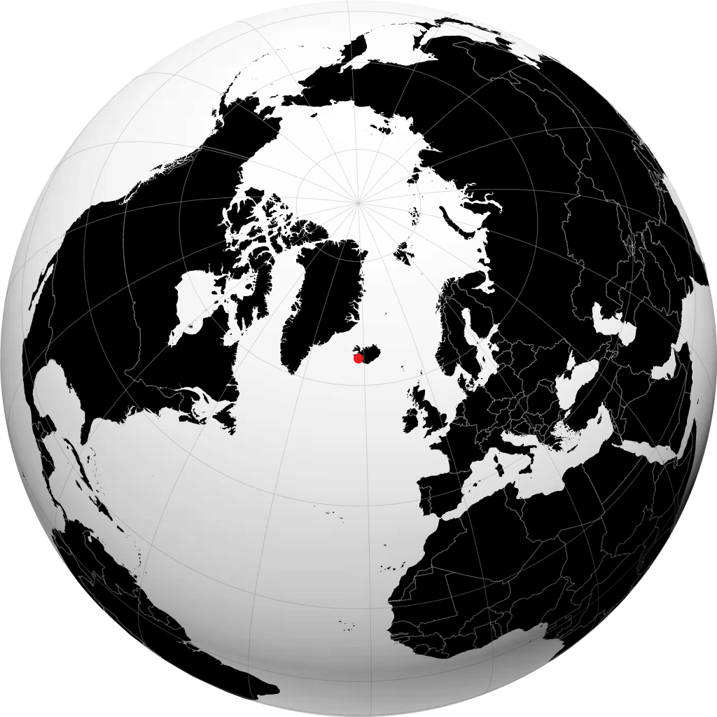 Akranes sur le globe