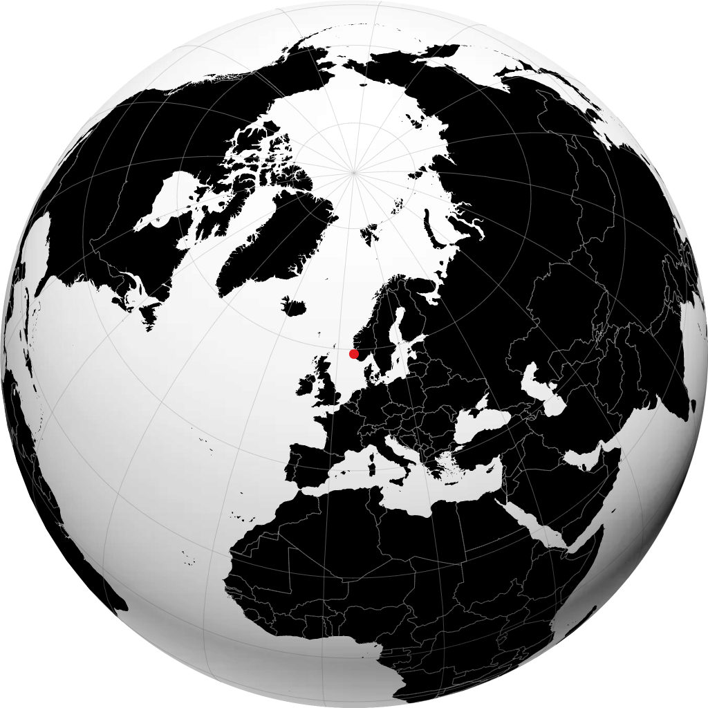 Åkrehamn sur le globe