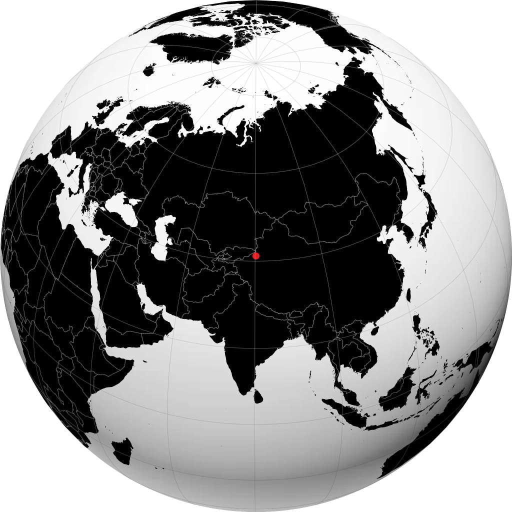 Aksu sur le globe