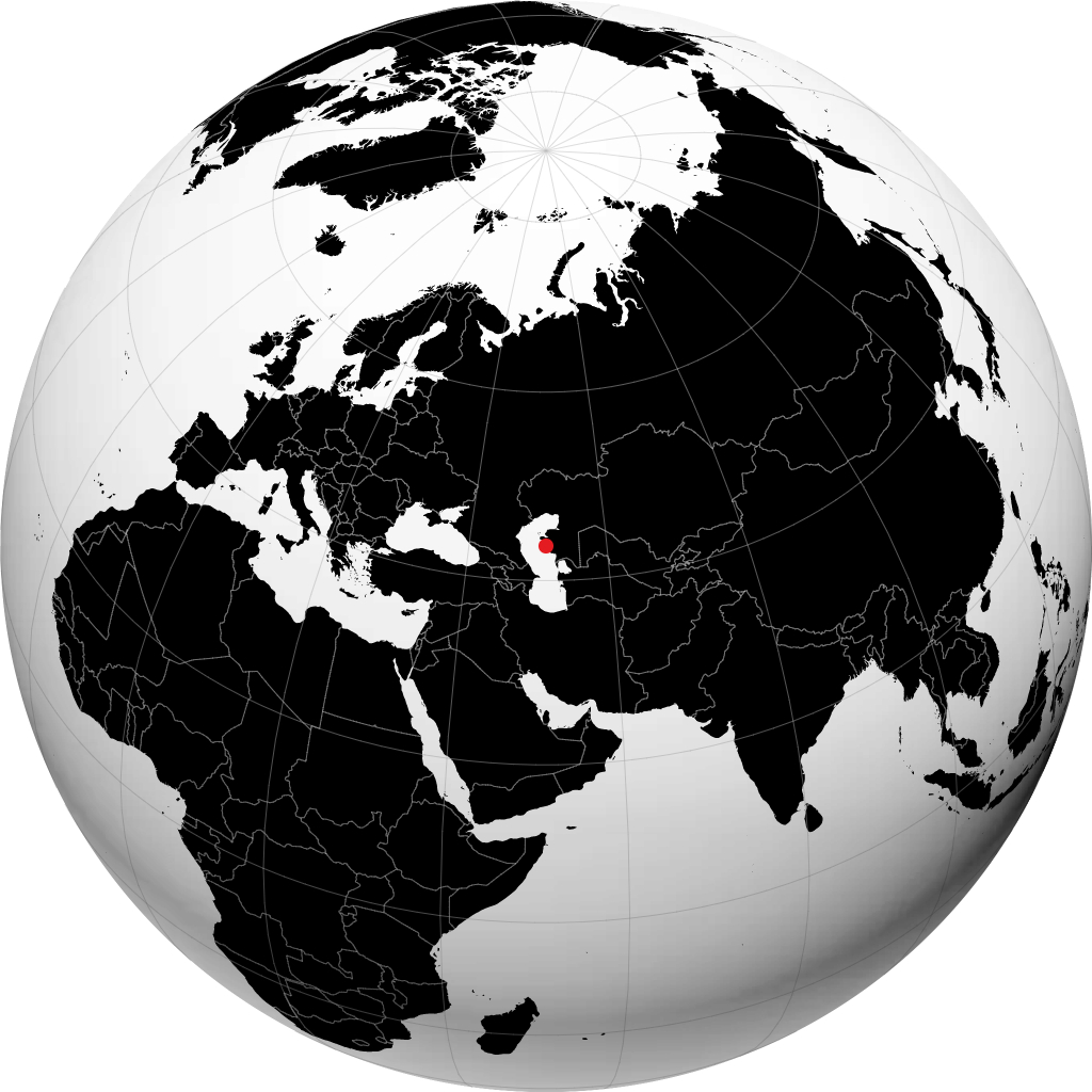 Aktau sur le globe