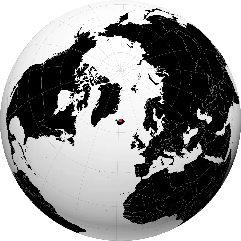 Akureyri sur le globe