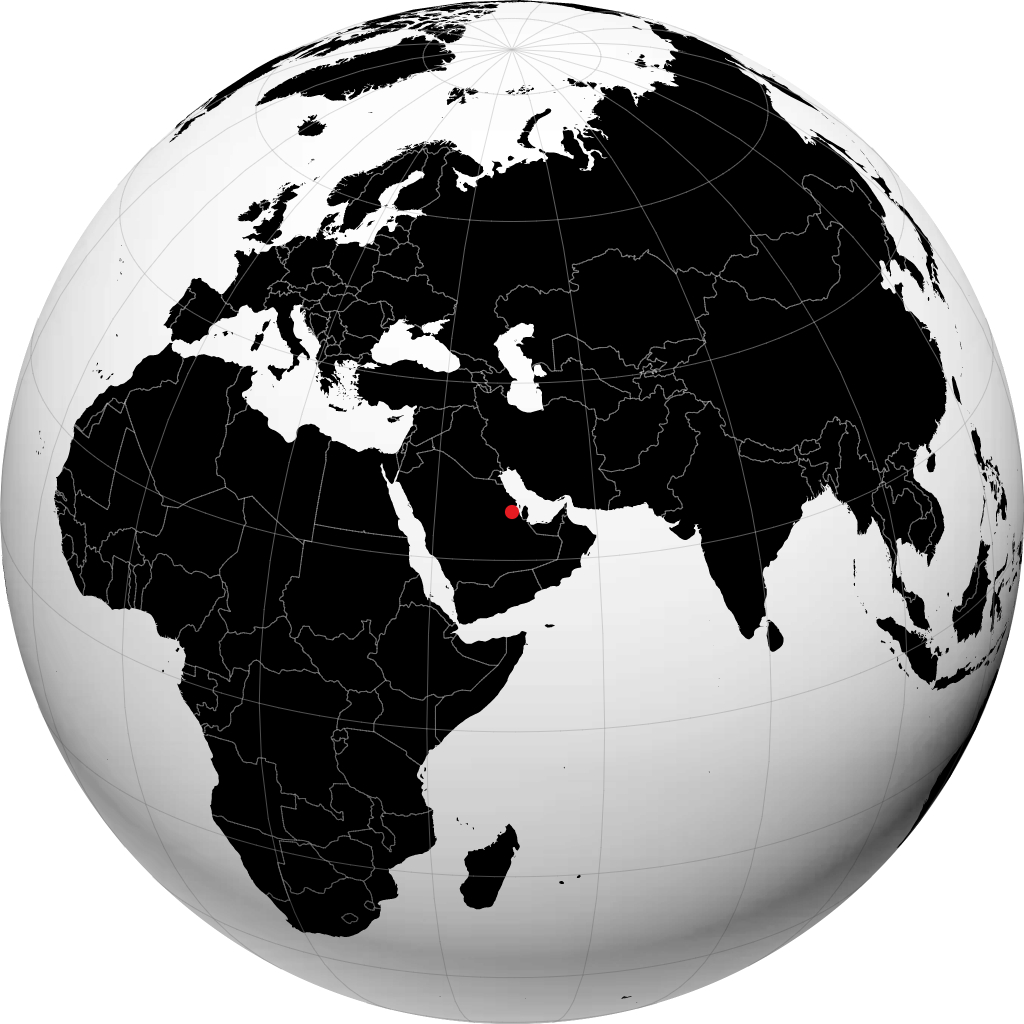 Al Hufuf sur le globe