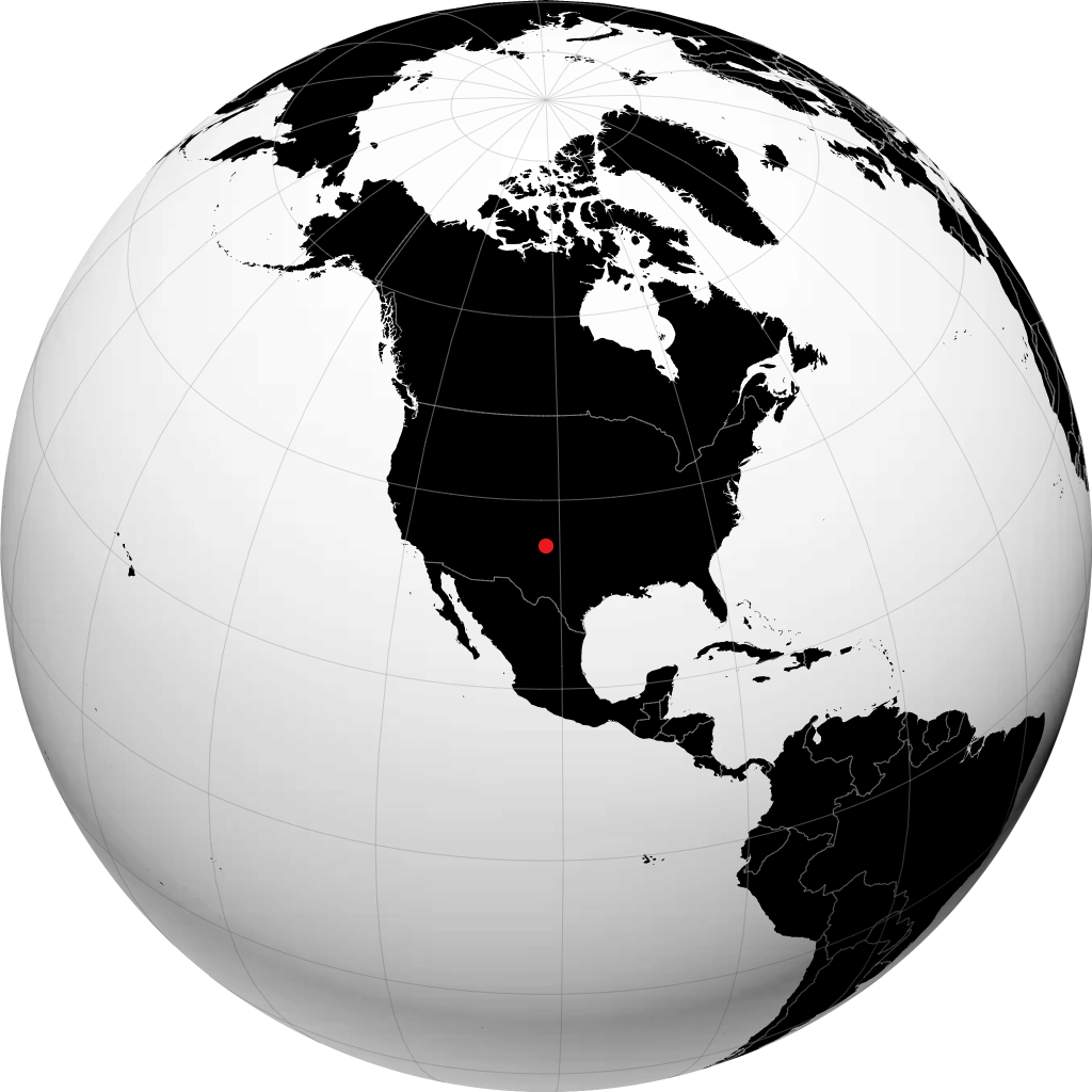 Amarillo sur le globe