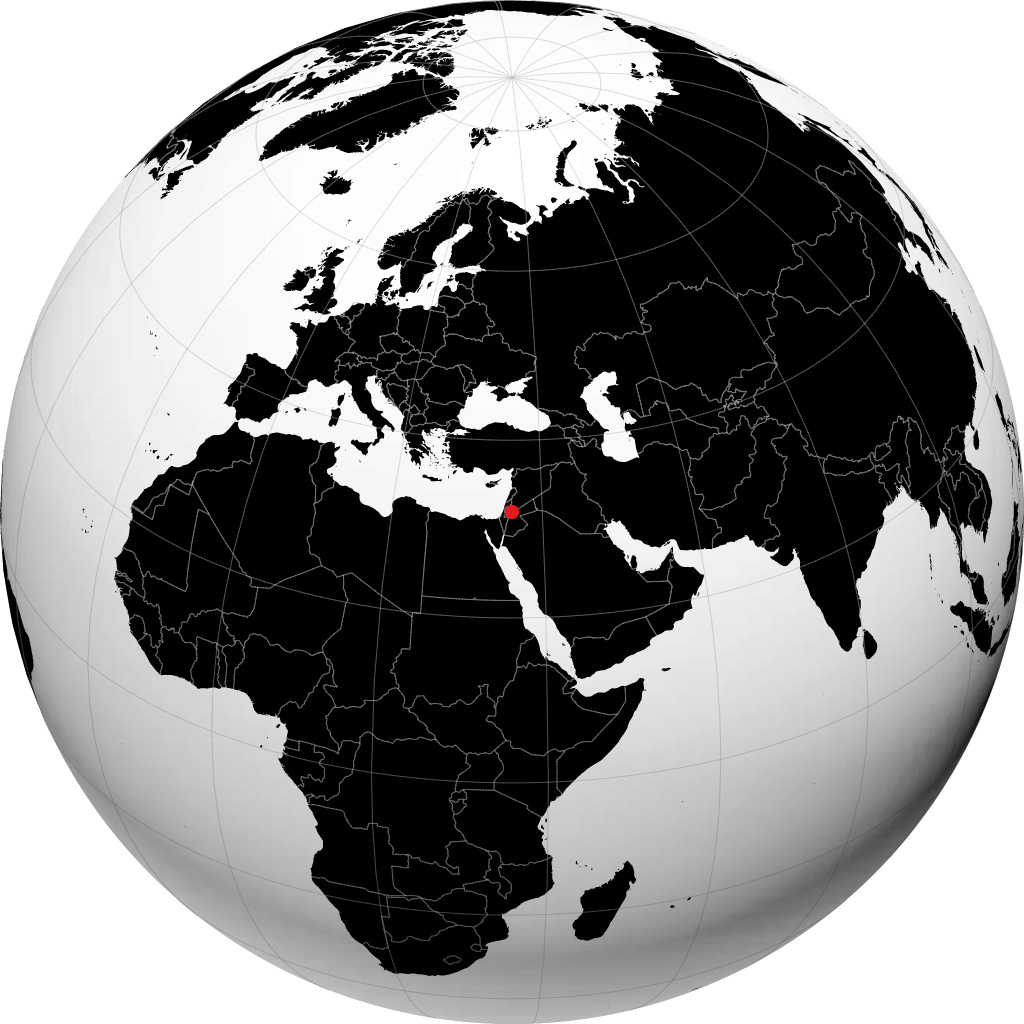 Amman sur le globe