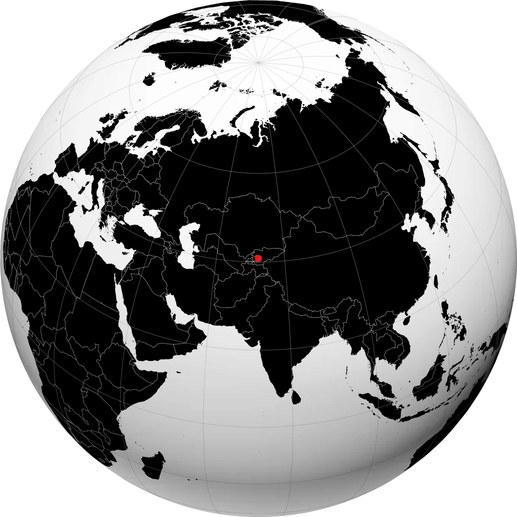 Andijan sur le globe