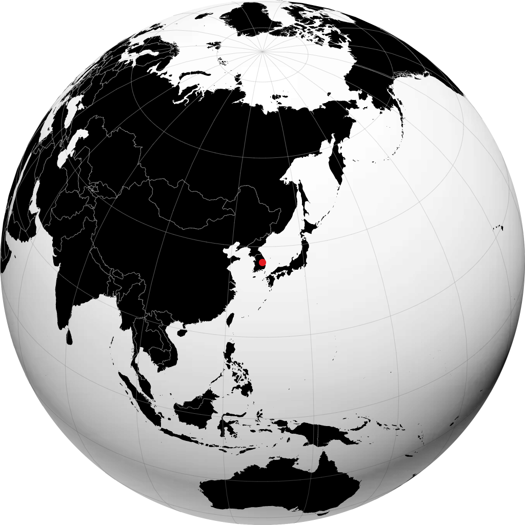 Andong sur le globe