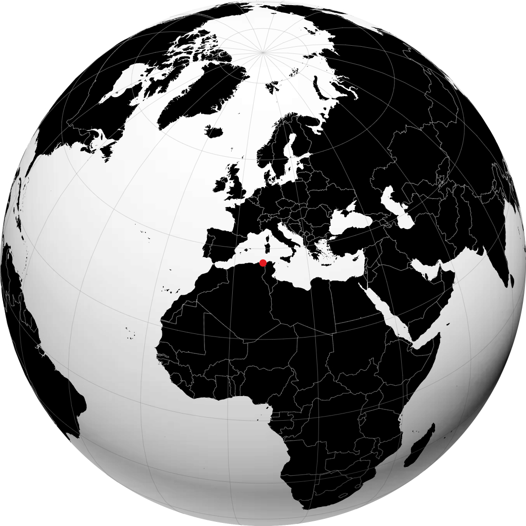 Annaba sur le globe