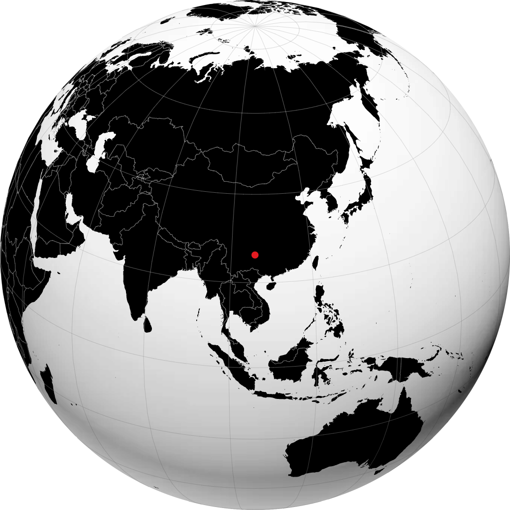 Anshun sur le globe