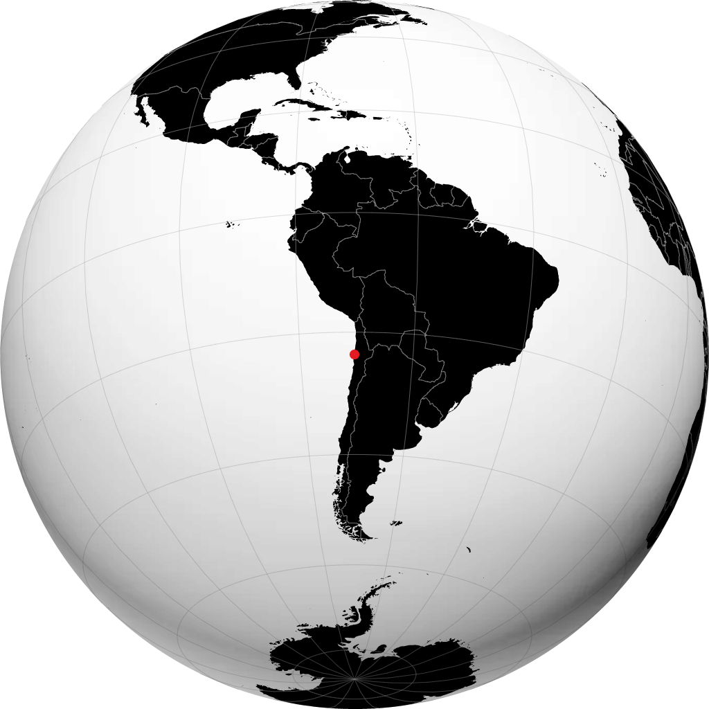 Antofagasta sur le globe