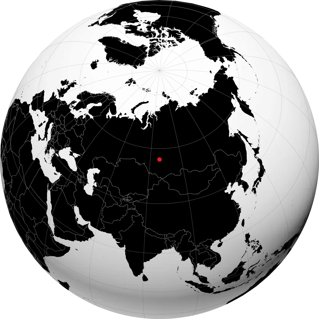 Anjéro-Soudjensk sur le globe
