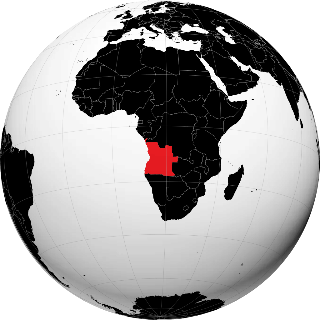 Angola sur le globe