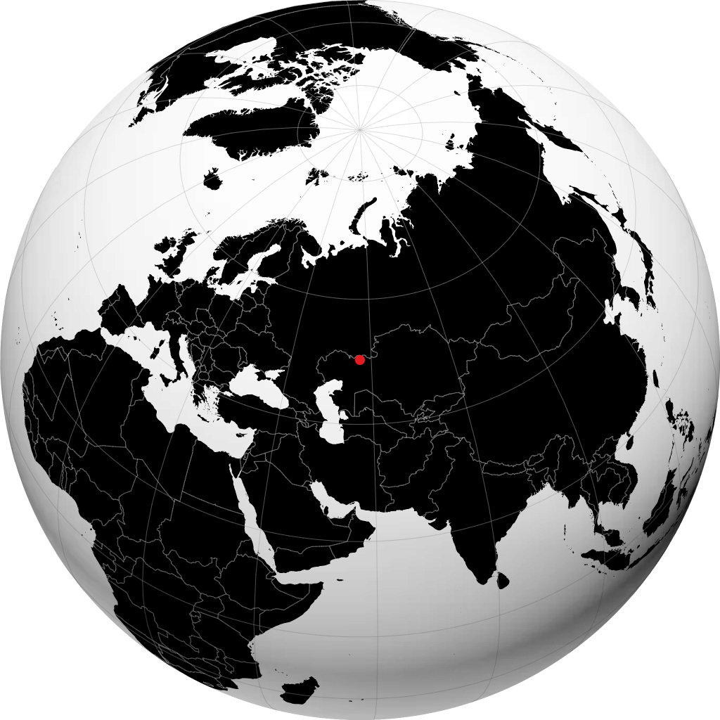 Aktobé sur le globe