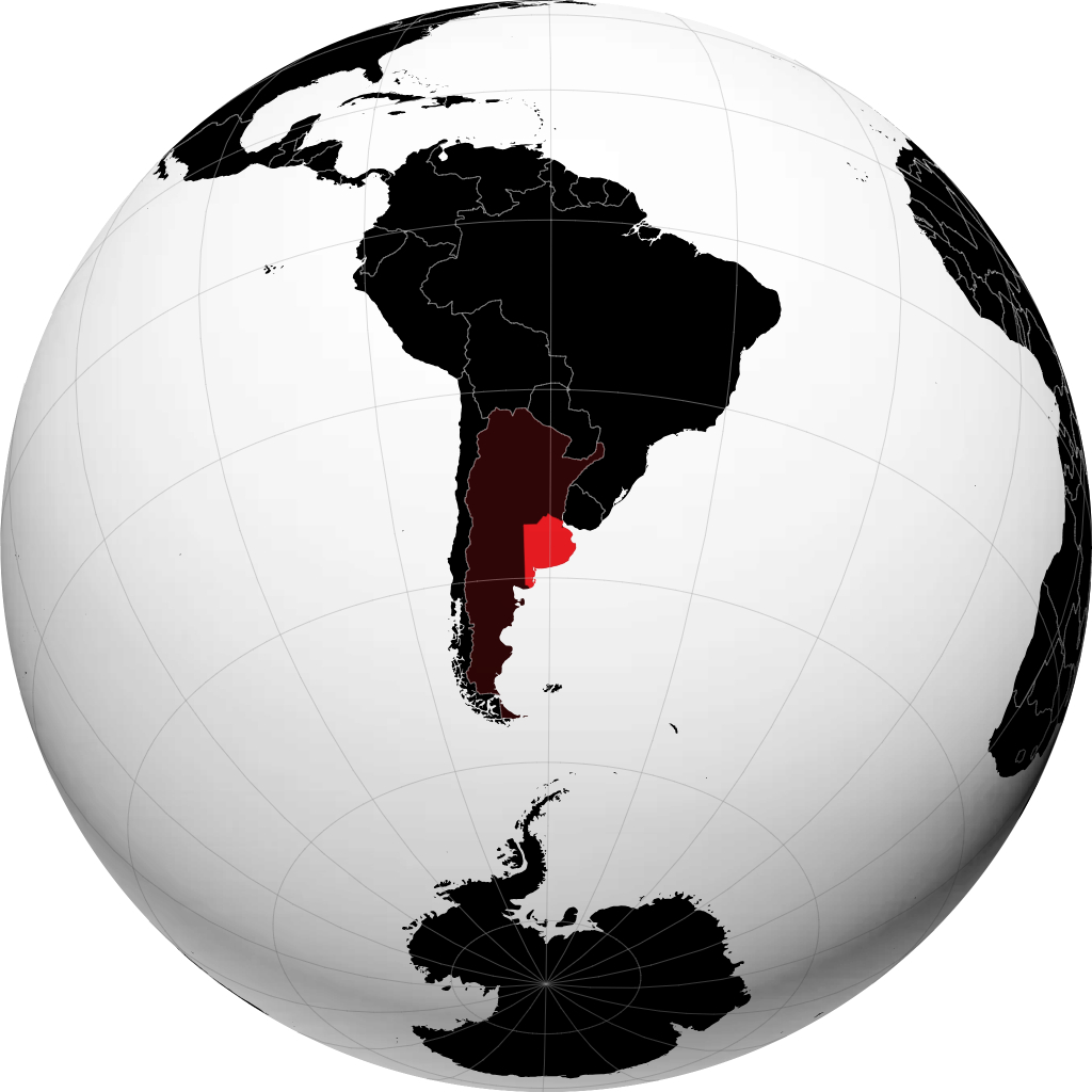Province de Buenos Aires sur le globe