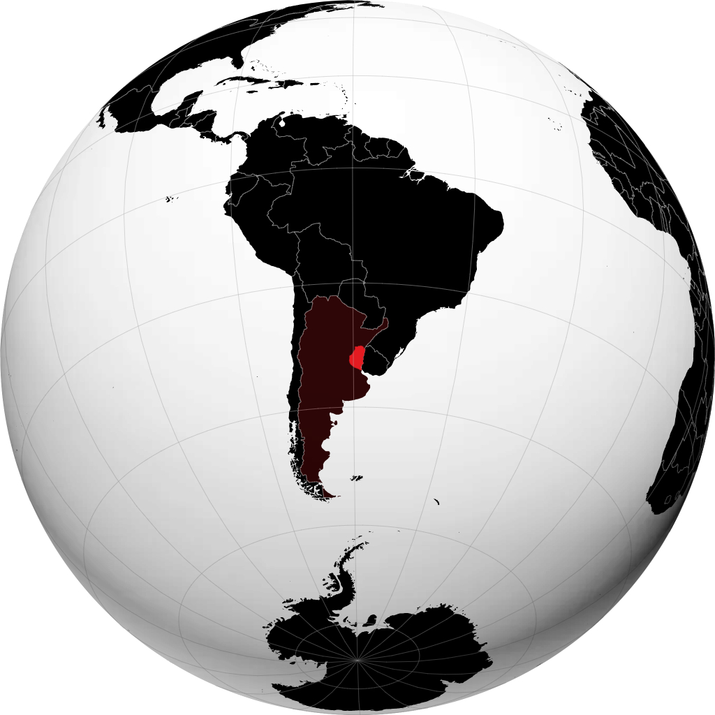 Province d'Entre Ríos sur le globe