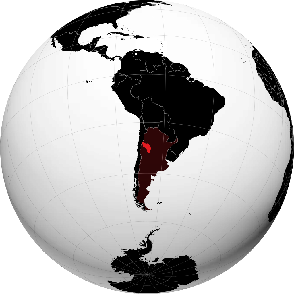 Province de La Rioja sur le globe