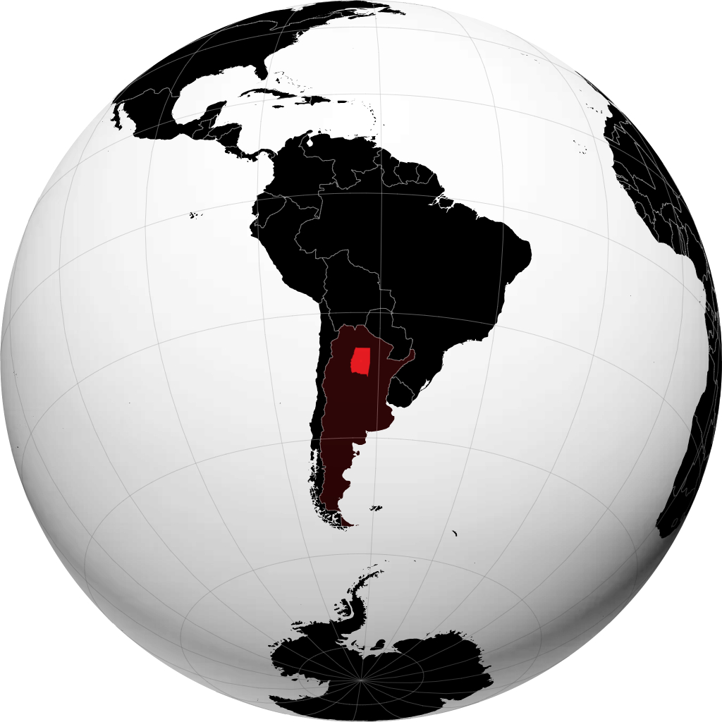 Province de Santiago del Estero sur le globe