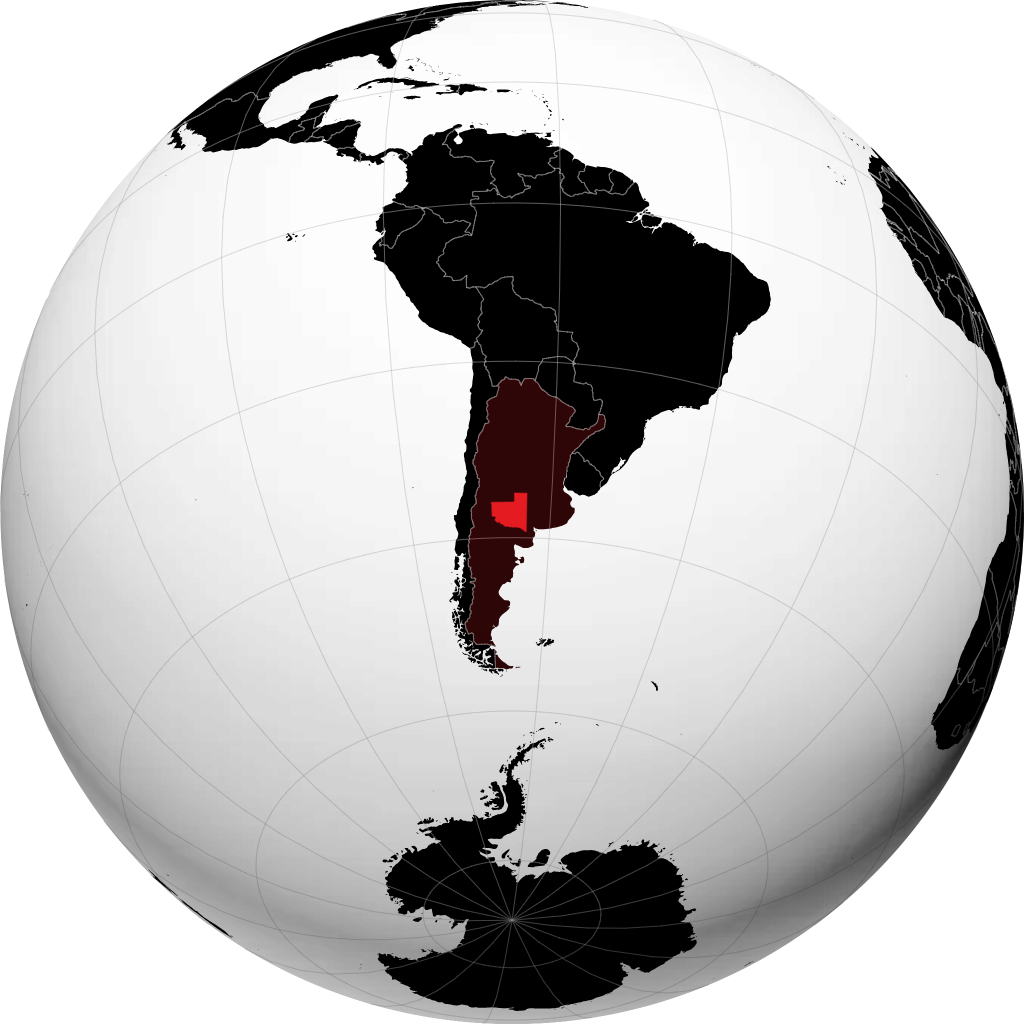 Province de La Pampa sur le globe