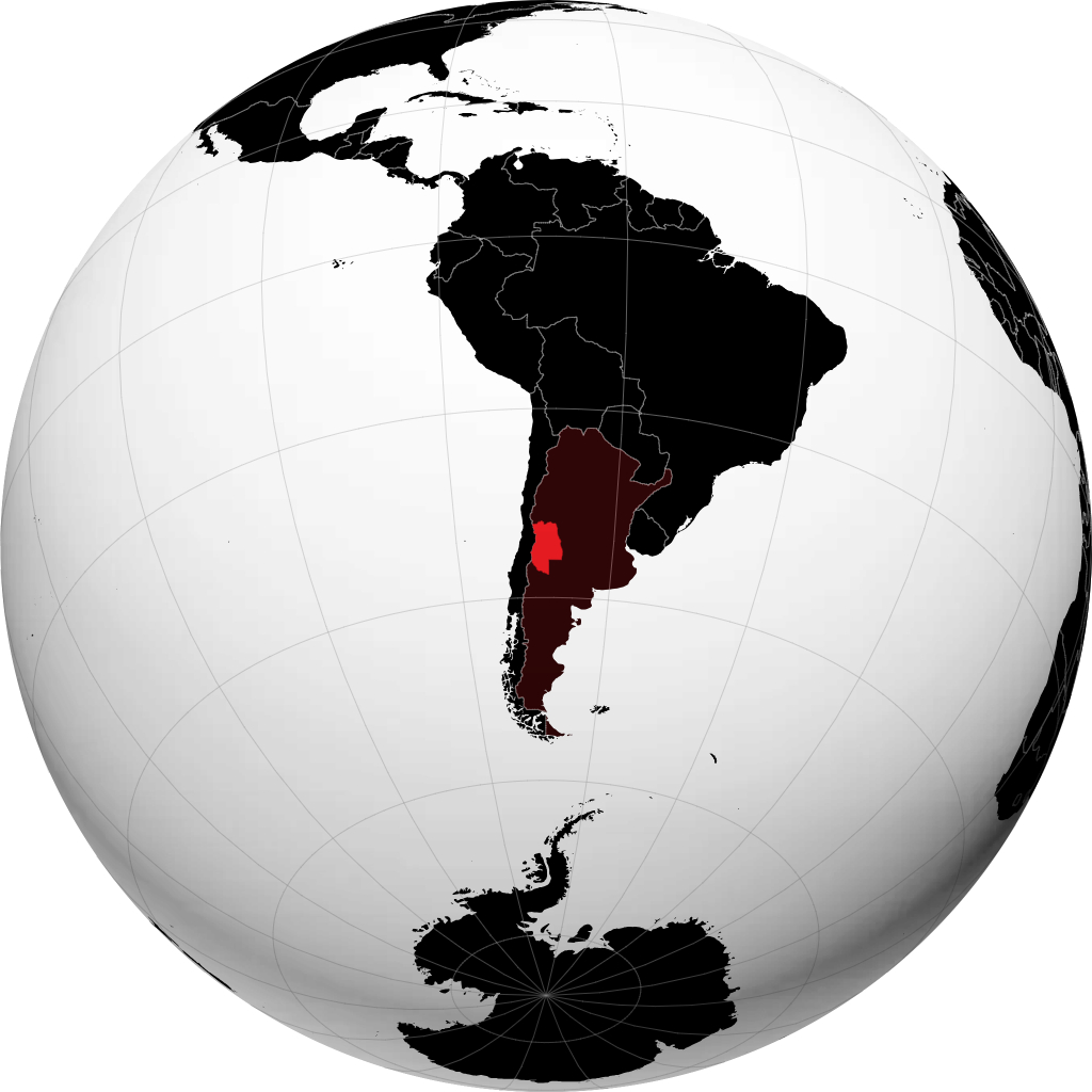 Province de Mendoza sur le globe