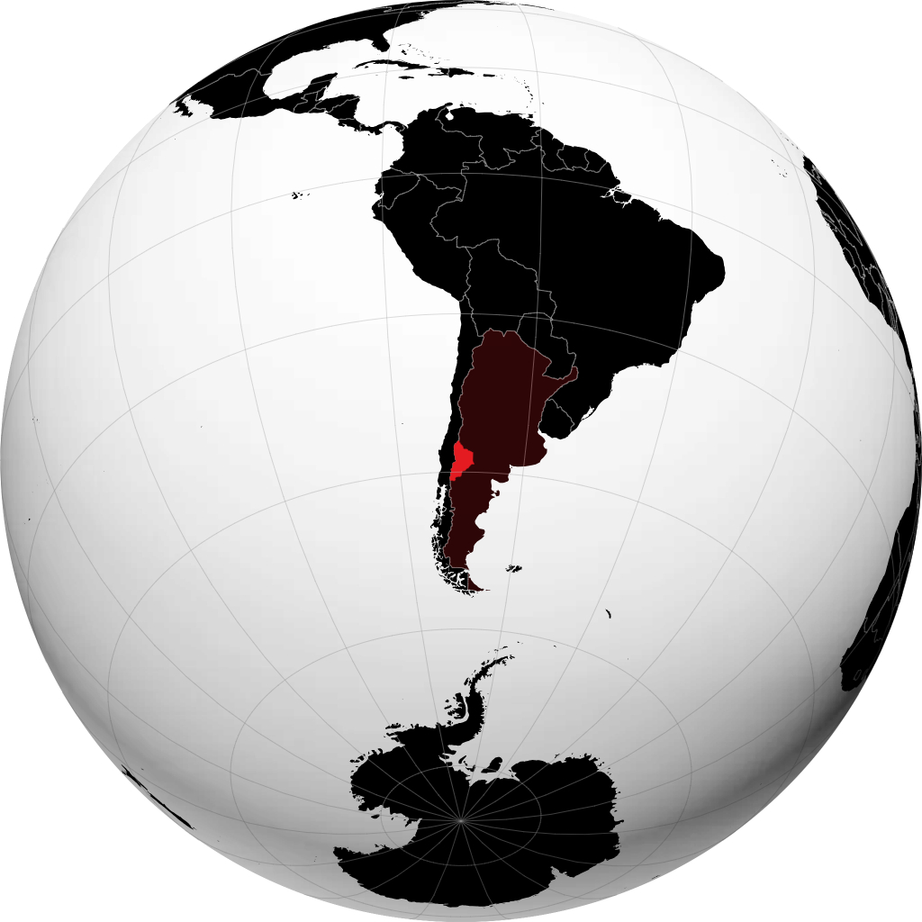 Province de Neuquén sur le globe