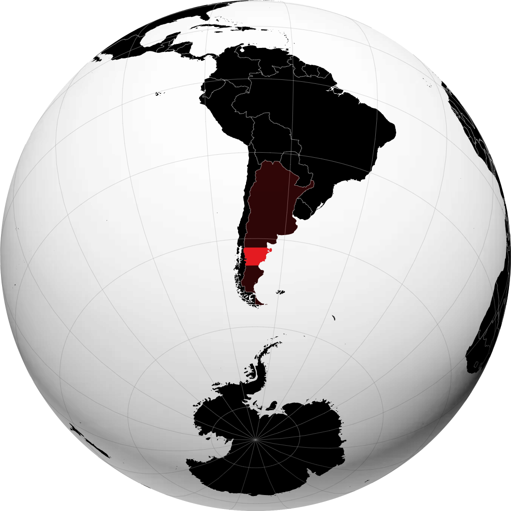 Province du Chubut sur le globe