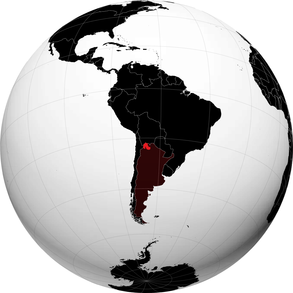 Province de Jujuy sur le globe