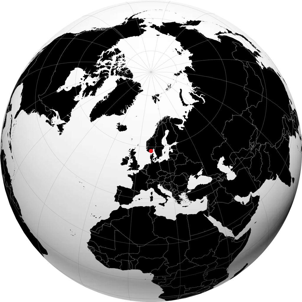 Arendal sur le globe