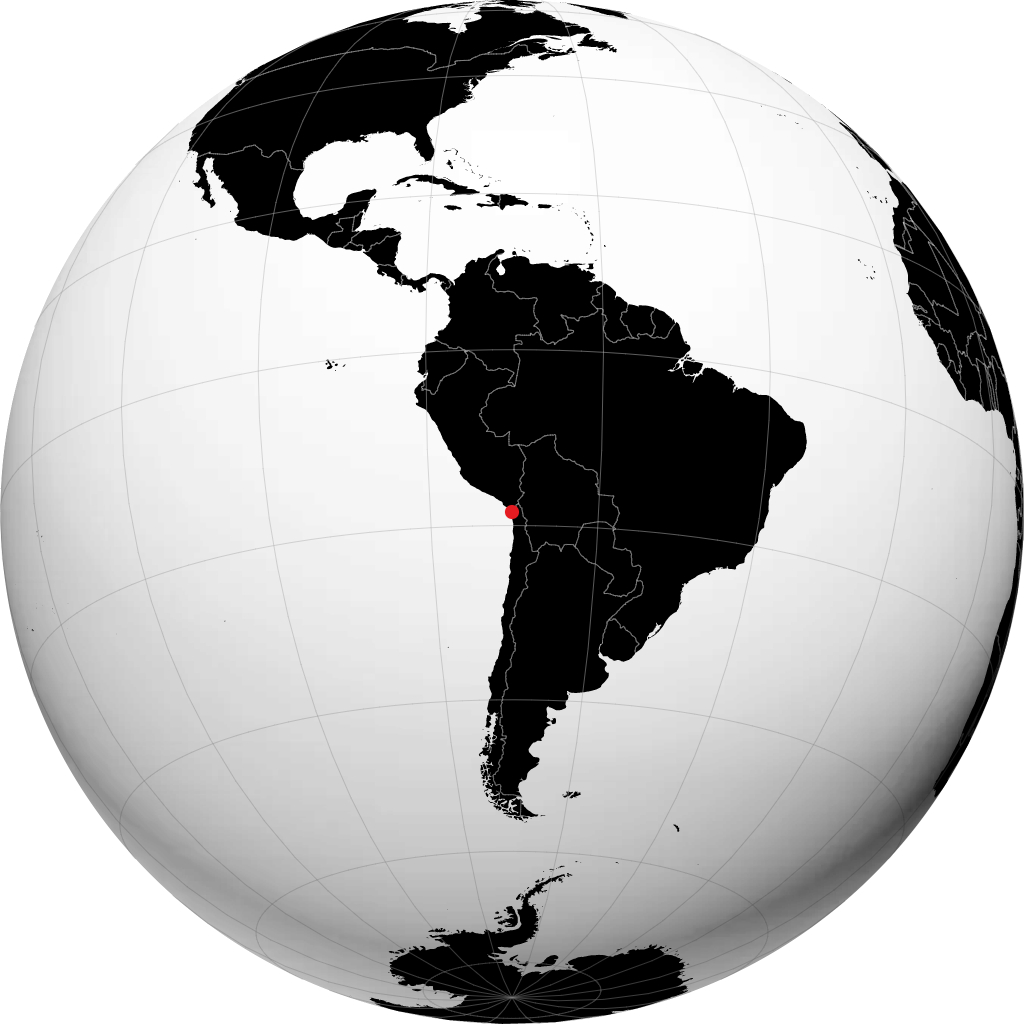 Arica sur le globe
