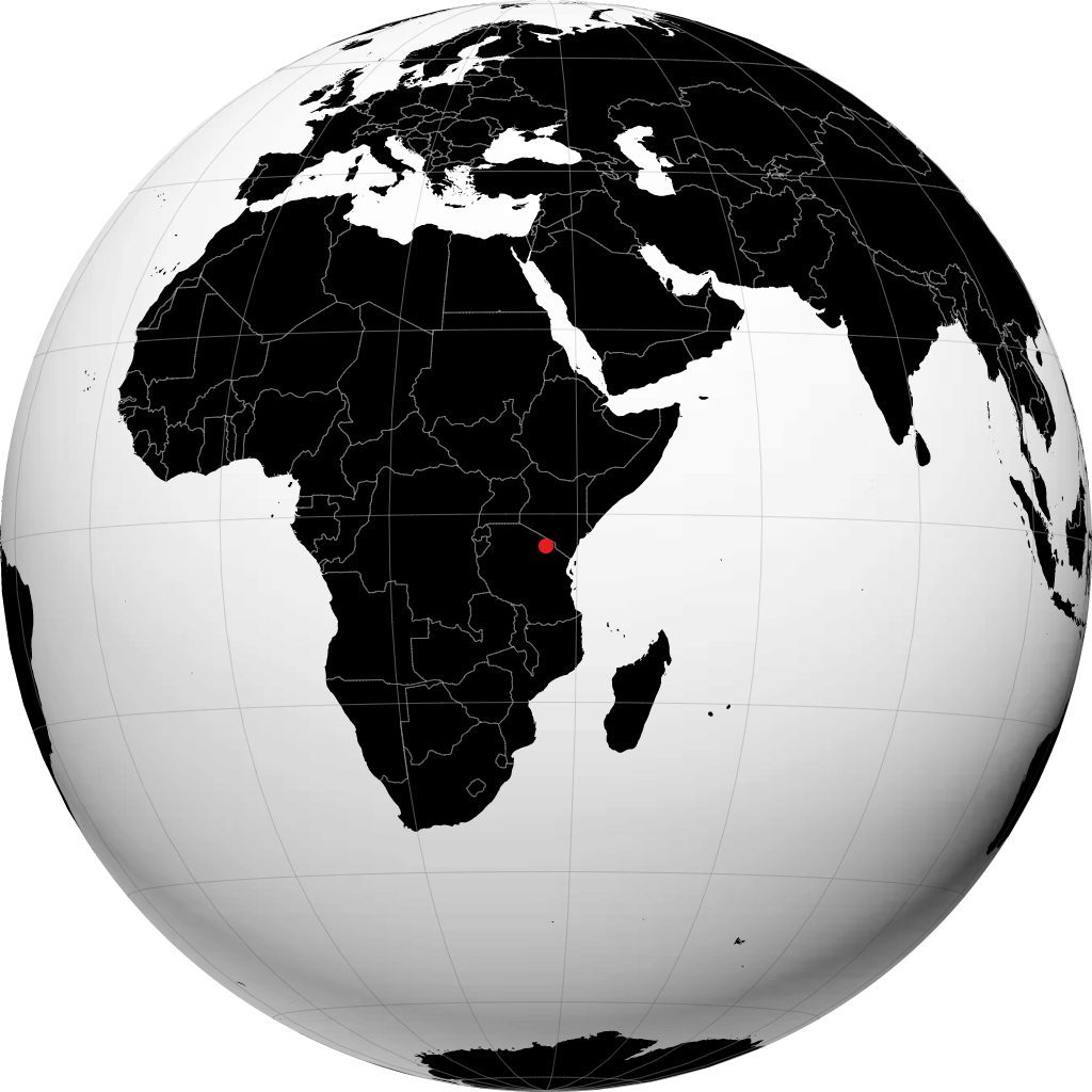 Arusha sur le globe