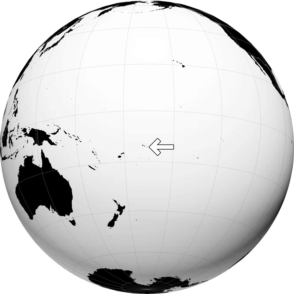 Samoa américaines sur le globe