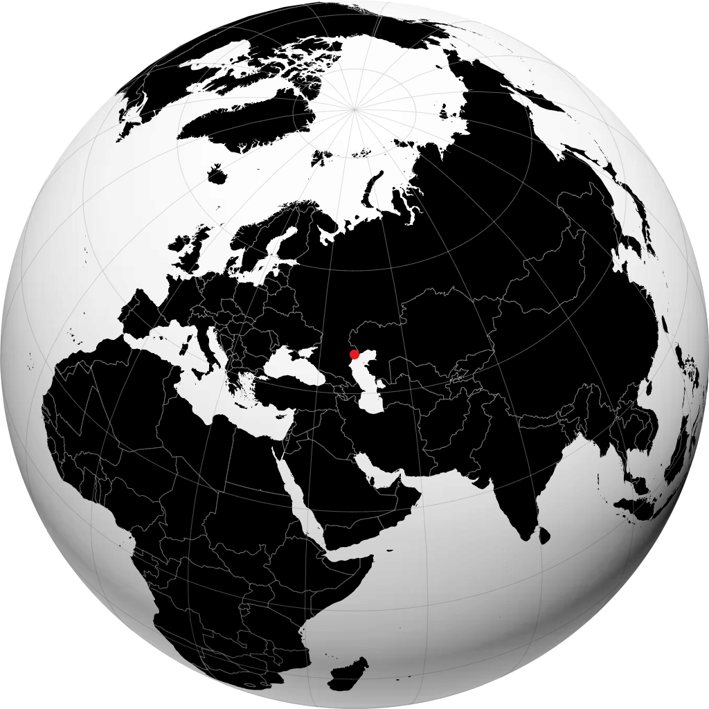 Astrakhan sur le globe