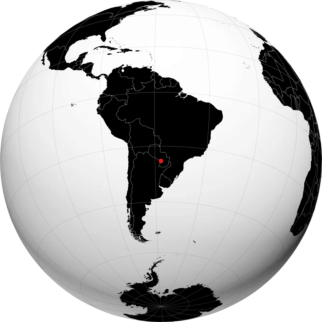 Asuncion sur le globe