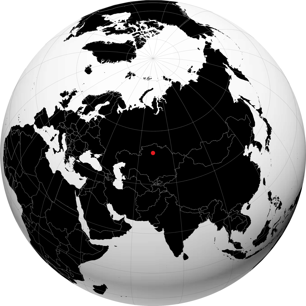 Atbasar sur le globe
