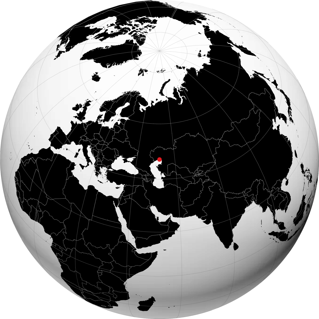 Atyrau sur le globe
