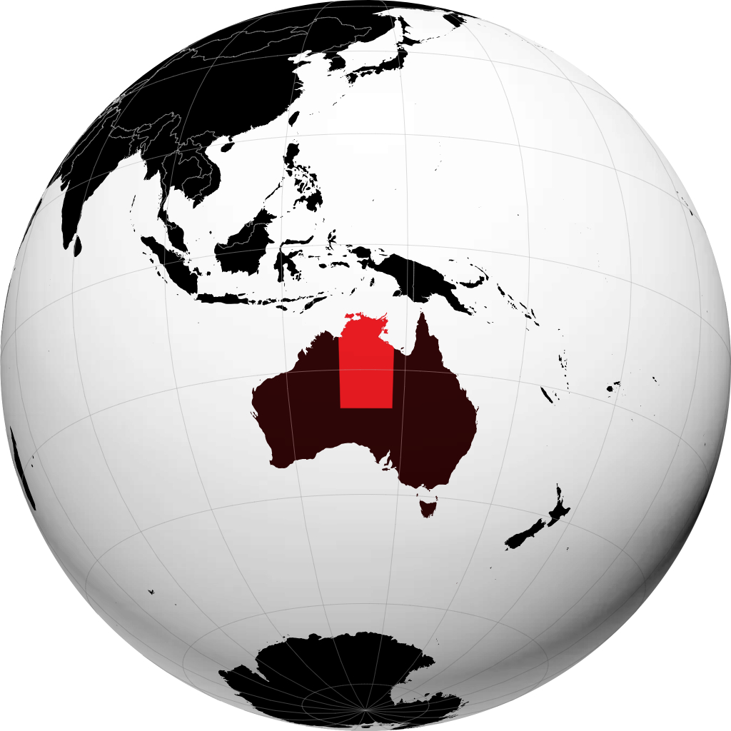 Territoire du Nord sur le globe