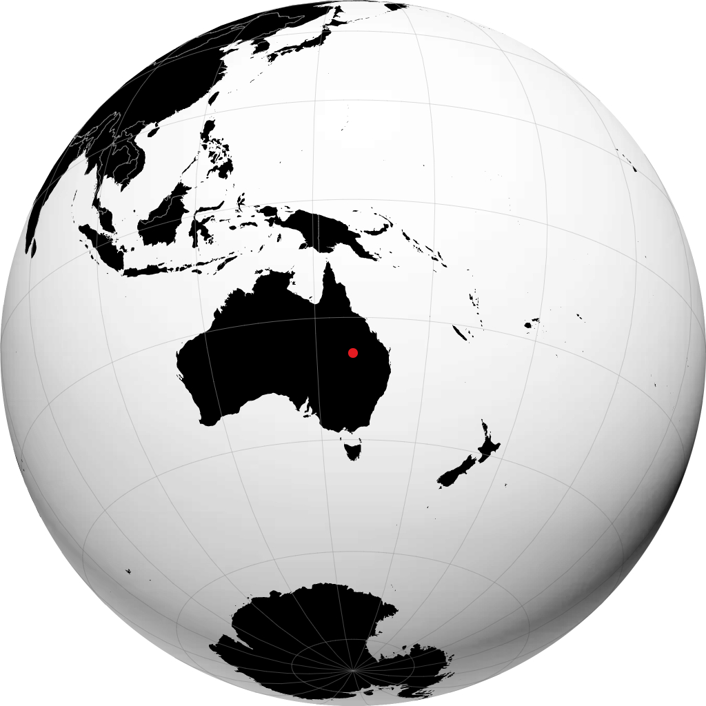 Augathella sur le globe