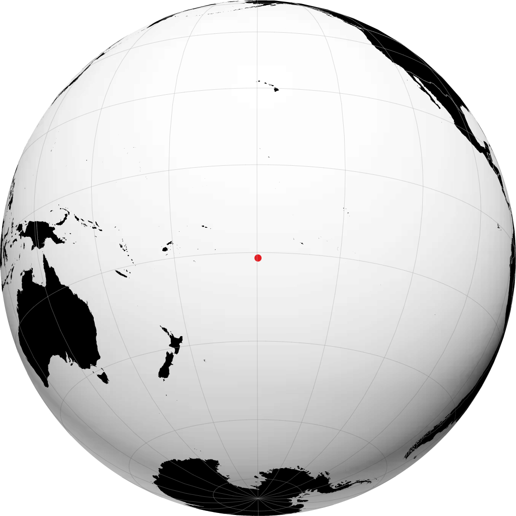 Avarua sur le globe