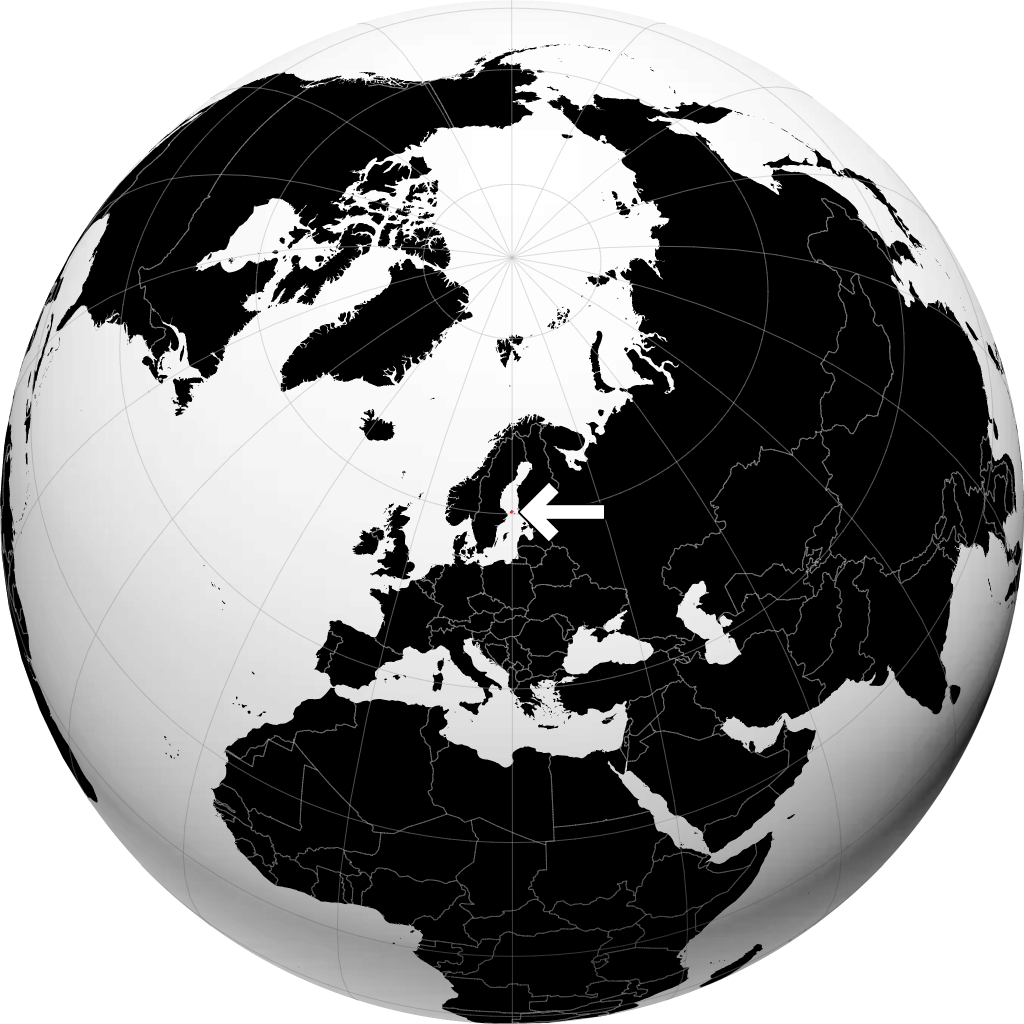 Åland sur le globe