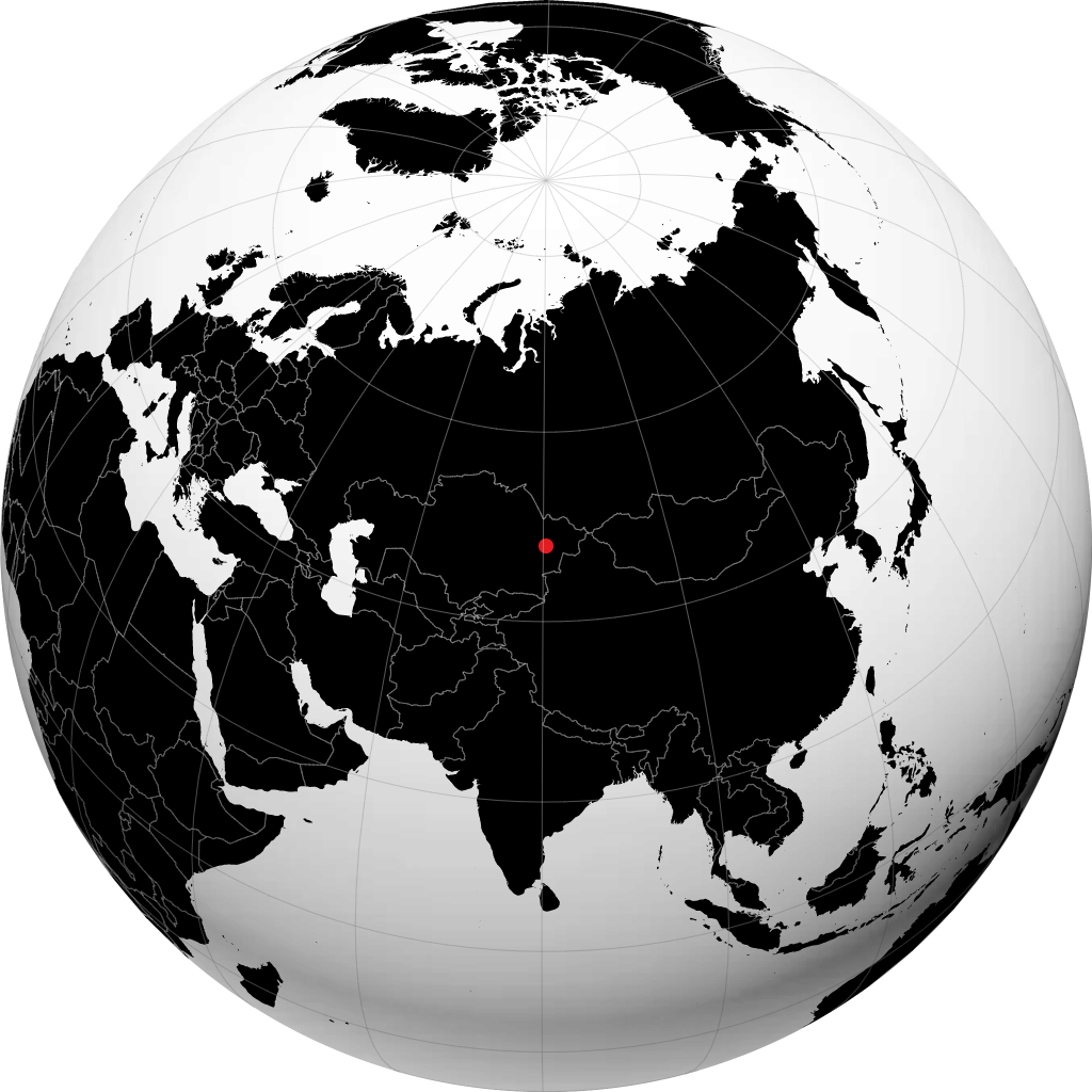Ayagoz sur le globe