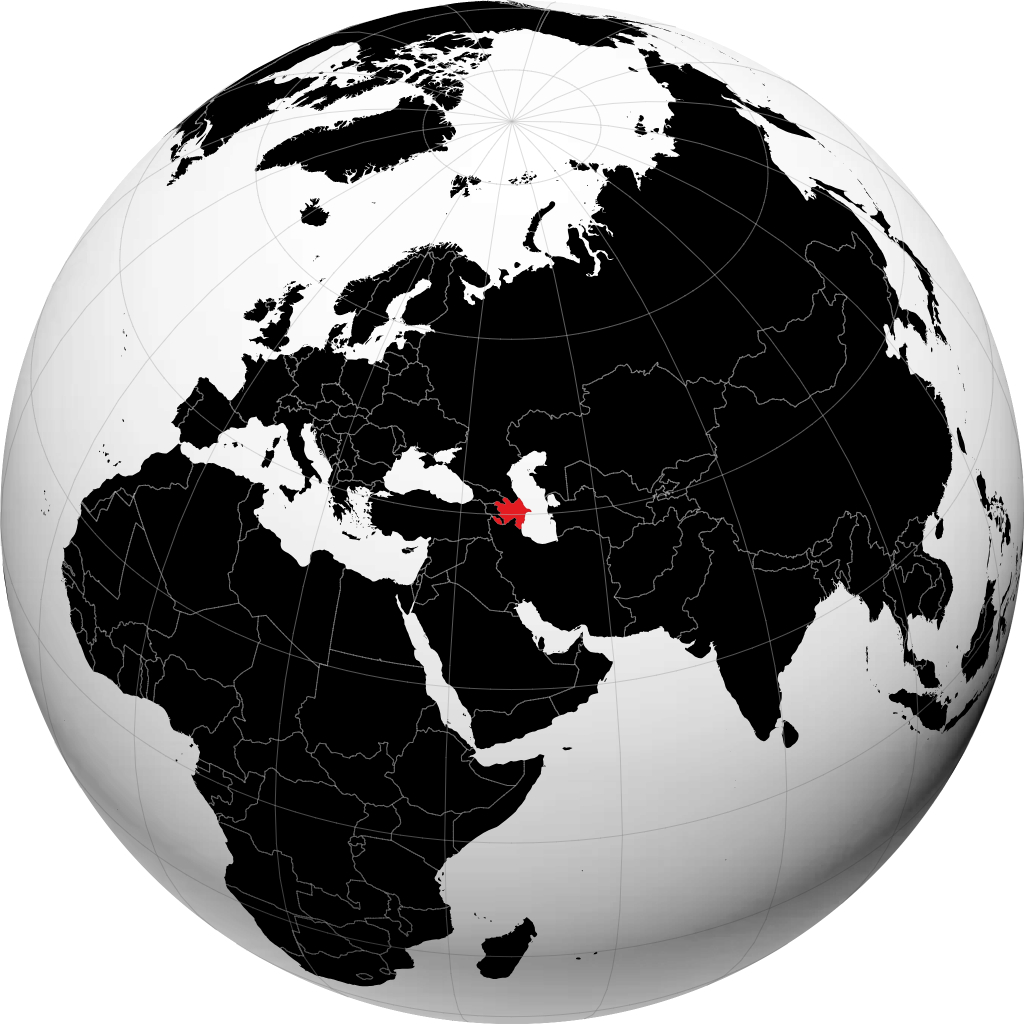 Azerbaïdjan sur le globe