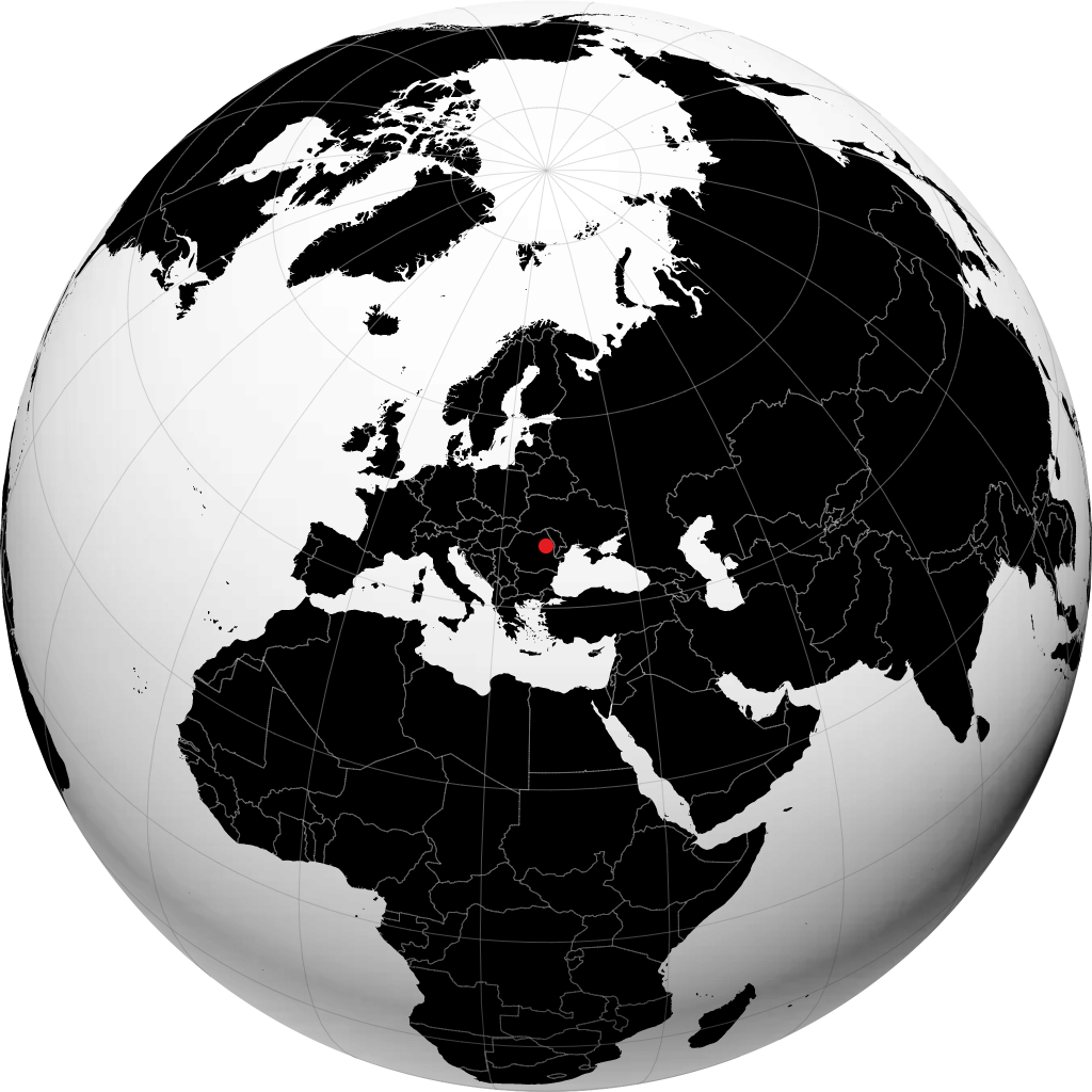 Bacău sur le globe